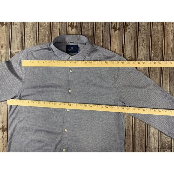 SCOTCH & SODA geometric pattern dress shirt size XL color Blue white NWT $115 - Picture 7 of 9